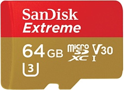 Sandisk Extreme microSDXC UHS-I 64GB (SDSQXAF-064G-GN6MA)