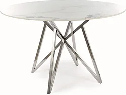 Кухонный стол Signal Murano MURANOBCHFI120 (белый/хром) Кухонный стол Signal Murano MURANOBCHFI120 (белый/хром)