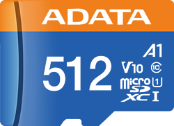 ADATA Premier AUSDX512GUICL10A1-RA1 microSDXC 512GB (с адаптером)