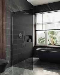 Душевая перегородка MaybahGlass 99x195 MGD-1355-5ш (графитовое стекло/хром матовый)