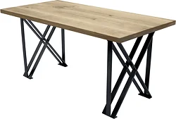 Кухонный стол Buro7 Призма 180 (классика, дуб беленый/черный) Кухонный стол Buro7 Призма 180 (классика, дуб беленый/черный)