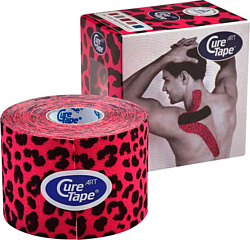 CureTape Art Leopard 5 см x 5 м 163210 (красный/черный)