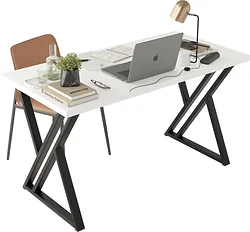 Стол для работы Домус Гранд 12.016.401.02 (белый/металл черный)