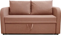 Прямой диван Brioli Пино Т двухместный (рогожка, J11 розовый)