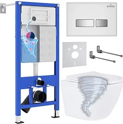 Унитаз Roxen Antares Tornado в комплекте с инсталляцией StounFix Dual Fresh 6 в 1 968395 (кнопка: белый глянцевый) Унитаз Roxen Antares Tornado в комплекте с инсталляцией StounFix Dual Fresh 6 в 1 968395 (кнопка: белый глянцевый)