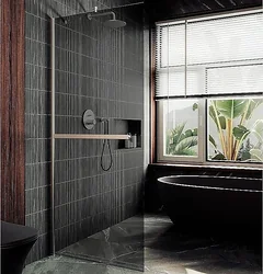 Душевая перегородка MaybahGlass 99x195 MGD-1461-5ш (графитовое стекло/хром матовый)