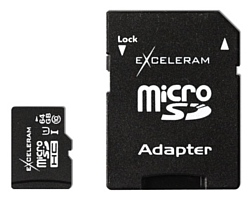 Exceleram microSDXC class 10 UHS-I U1 64GB + SD adapter