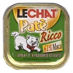 LeChat Pate Ricco с Дичью и домашней Птицей (0.1 кг) 1 шт.