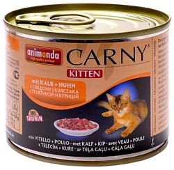 Animonda Carny Kitten для котят с телятиной и курицей (0.2 кг) 6 шт.