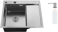 Кухонная мойка РМС MRK-5851BL-L (с дозатором)
