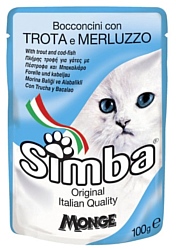 Simba Пауч для кошек Форель с треской (0.1 кг) 24 шт.