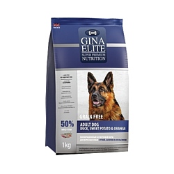 Gina Elite (3 кг) Grain Free Adult Dog Duck, Sweet Potato & Orange