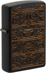 Zippo Black Matte Circuit Pattern 49572