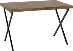 Кухонный стол TMB Loft Кросс Дуб 1500x800 40 мм (темный орех)