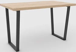 Кухонный стол Hype Mebel Трапеция 110x70 (черный/дуб галифакс натуральный)