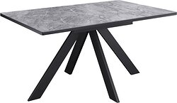 Кухонный стол Kenner DL1300 (черный/керамика мрамор серый глянец)