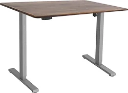 Стол с регулировкой высоты ErgoSmart Wooden Electric Desk Slim 1200х600х27 мм (прямой край, дуб мореный/серый)