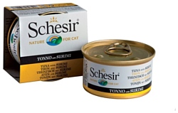 Schesir (0.085 кг) 1 шт. Кусочки в желе. Тунец с сурими. Консервы для кошек