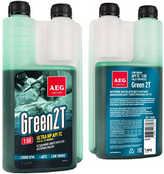 Моторное масло AEG Lubricants Green HP 2T API TC дозатор (зеленый) 1л