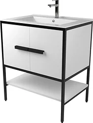 Тумба под умывальник Дабер 010 Т10.7.2.5 (черный/белый)
