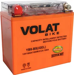 Аккумулятор для мотоцикла VOLAT YT12B-4(iGEL) L+ (10Ah)