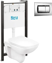 Унитаз Roca Debba 893104970 + 8901160B1 (с кнопкой)