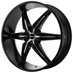 Helo HE866 8.5x20/6x139.7 D106 ET10 Gloss Black With Removable Chrome Accents