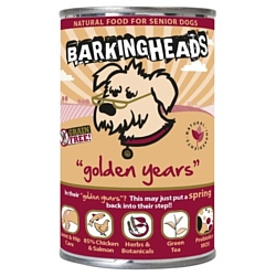 Barking Heads (0.4 кг) 6 шт. Консервы для собак старше 7 лет Золотые годы с цыпленком и лососем