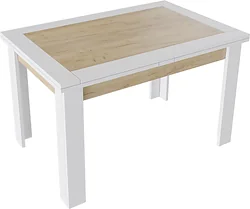 Кухонный стол Трия Хьюстон тип 4 (белый/дуб крафт золото)