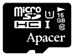Apacer microSDHC Card Class 10 UHS-I U1 16GB
