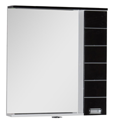 Aquanet Доминика 80 LED цвет бел (фасад черный) (171082)