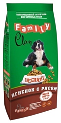 CLAN (15 кг) Family Сухой гипоаллергенный корм с ягненком и рисом для взрослых собак
