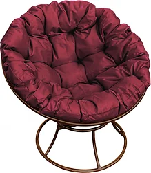 M-Group Папасан пружинка 12040202 (коричневый/бордовая подушка)