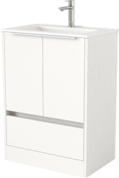 Тумба под умывальник Дабер 017 60 Т17.6.0.5Б (белый древесный/ручка белая)