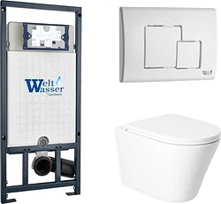 Унитаз Saniteco KW-9005W в комплекте с инсталляцией + Marberg 507 SE GL-WT + Marberg 507 Унитаз Saniteco KW-9005W в комплекте с инсталляцией + Marberg 507 SE GL-WT + Marberg 507