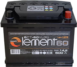 Автомобильный аккумулятор Smart Element 6СТ-60 Евро R+ (60Ah)