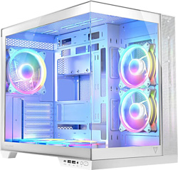 Корпус для компьютера MODECOM Volcano Panorama Apex ARGB 5F Midi (белый)