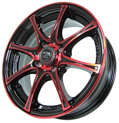 Sakura Wheels 360 5.5x14/4x98 D67.1 ET35 Черный с красным