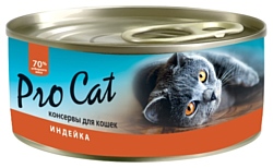 Pro Cat Для кошек индейка консервы (0.1 кг) 1 шт.