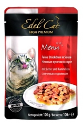 Edel Cat Пауч с Печенью и Кроликом в соусе (0.1 кг) 20 шт.