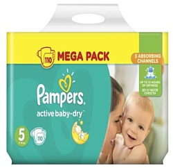 Pampers Active Baby-Dry 5 Junior (110 шт.)