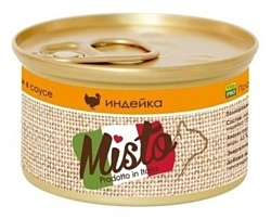 Vita PRO (0.085 кг) 1 шт. Misto Индейка кусочки с волокнами в соусе для кошек