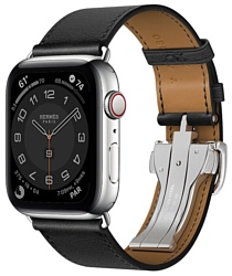 Apple Watch Herms Series 6 GPS + Cellular 44mm Stainless Steel Case with Single Tour Deployment Buckle