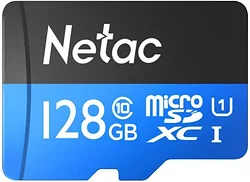 Карта памяти Netac P500 Standard 128GB NT02P500STN-128G-R + адаптер