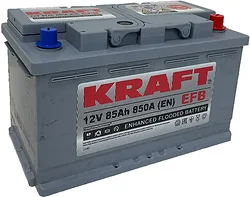 Автомобильный аккумулятор KRAFT EFB 85 R+ (85Ah) Автомобильный аккумулятор KRAFT EFB 85 R+ (85Ah)