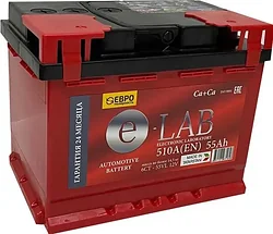 Автомобильный аккумулятор E-Lab 6СТ-55 R+ (55Ah) Автомобильный аккумулятор E-Lab 6СТ-55 R+ (55Ah)