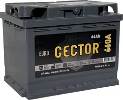 Автомобильный аккумулятор Gector 64 R (64Ah)