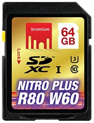 Strontium NITRO PLUS SDXC Class 10 UHS-I U3 64GB