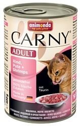 Animonda Carny Adult для кошек с говядиной, индейкой и креветками (0.4 кг) 1 шт.