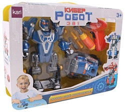 Kari Кибер-робот 3 в 1 80700550 Робот и машина (синий)